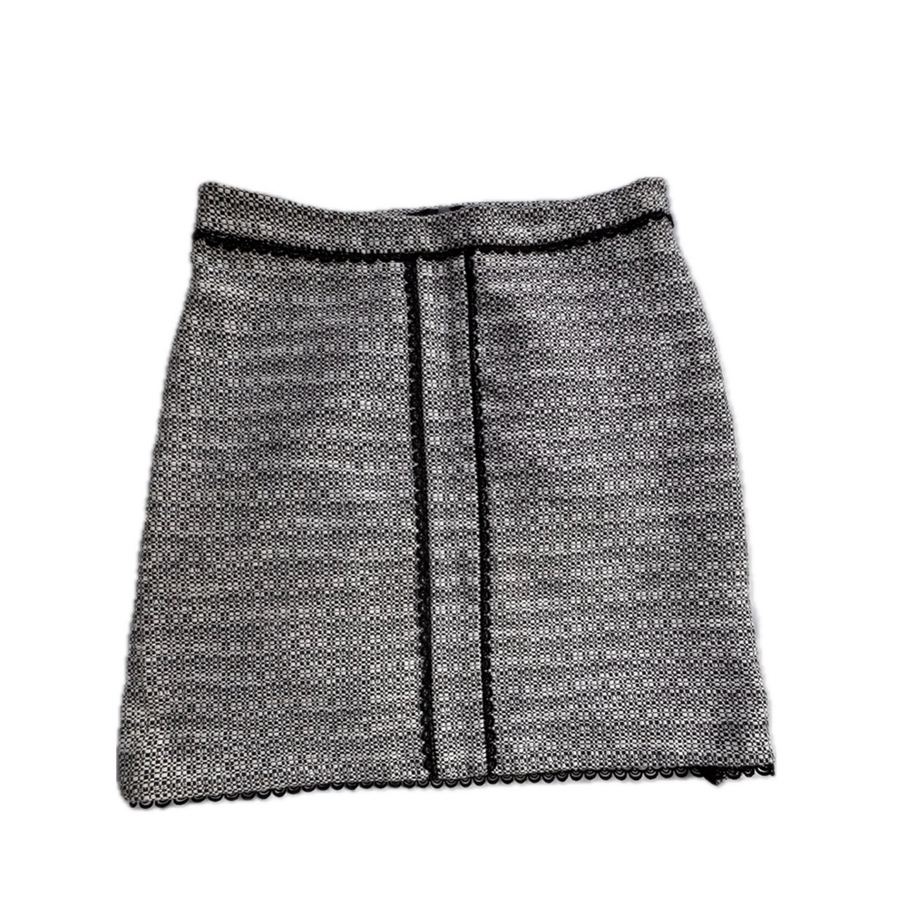 Karl Lagerfeld Women’s Tweed Mini Skirt Black & White Classic Chic Designer